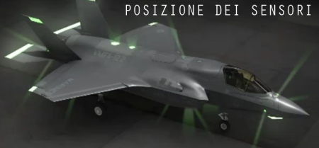 Posizione dei sensori principali sull'F-35